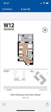 Foto - Vermiete 1,5 Zimmer Wohnung in Traunstein. Nähe Krankenhaus