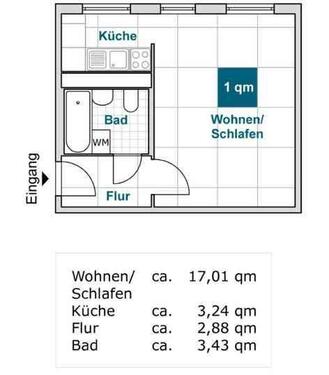 Foto - 1 Zimmer Etagenwohnung zur Miete in Dresden