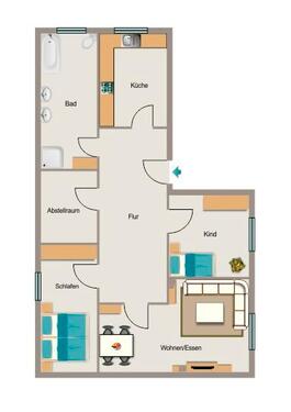 Foto - 3.5 Zimmer Dachgeschoßwohnung zur Miete in Lünen