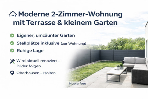 Foto - Moderne 2-Zimmer-Wohnung mit Terrasse & Garten & Stellplätzen