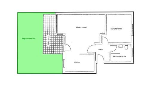 Foto - 2 Zimmer Erdgeschoßwohnung zur Miete in Oberhausen