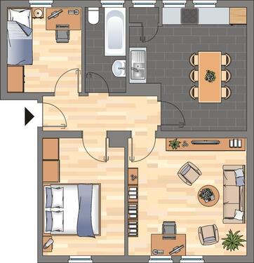 Foto - Etagenwohnung in Wilhelmshaven zur Miete
