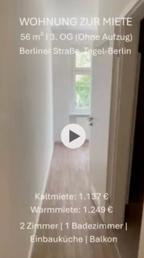 Foto - Zur Miete: Helle 2-Zimmer-Wohnung in Tegel mit Balkon&Einbauküche