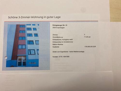 Foto - Schöne 3-Zimmer-Wohnung in guter Lage