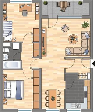 Foto - 3 Zimmer Etagenwohnung zur Miete in Braunschweig