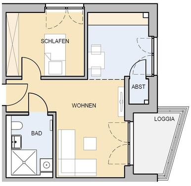 Foto - 2 Zimmer Erdgeschoßwohnung zur Miete in Braunschweig