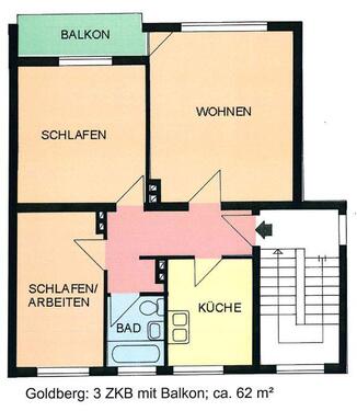 Foto - 3 Zimmer Etagenwohnung zur Miete in Kassel