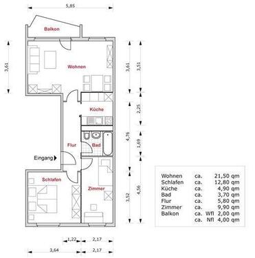 Foto - 3 Zimmer Etagenwohnung zur Miete in Erfurt