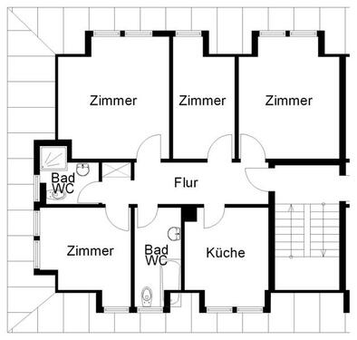 Foto - 4 Zimmer Dachgeschoßwohnung zur Miete in Osnabrück