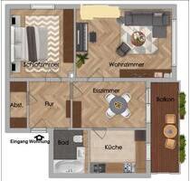 Gepflegte, ruhige 2,5 Zi. Wohnung, Hochparterre Pfingstweide - Ludwigshafen am Rhein Edigheim