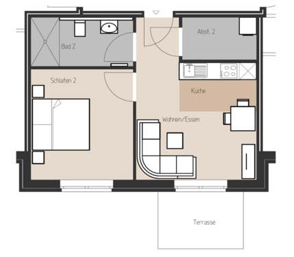 Foto - Zentrale, ruhige 2-Zimmer-Wohnung in Edewecht