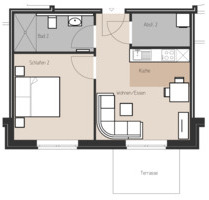 Zentrale, ruhige 2-Zimmer-Wohnung in Edewecht