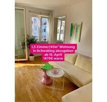 1,5 Zimmer Wohnung in Schwabing abzugeben - München Schwabing-West