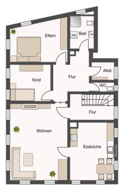 Foto - Bright 3.5 rm apt, 83 sqm, fully refurb, ftd kitch, fully furn.