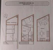 Ruhige 3 Raumwohnung Hinterhaus - Erfurt Johannesplatz