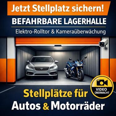 Foto - Sicheren Stellplatz sichern – Halle mit Elektro-Rolltor & Videoüb
