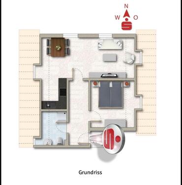 Foto - 2 Zimmer Dachgeschoßwohnung zur Miete in Durlangen