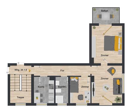 Foto - Etagenwohnung zur Miete in Osterode am Harz