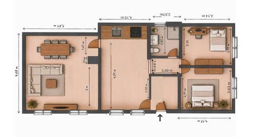 Foto - Frisch sanierte 4-Zimmer-Wohnung mit neuer Heizung & Elektrik
