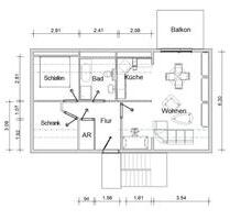 Roßlau, 2,5-Zimmer-Dachgeschoßwohnung mit Balkon - Dessau-Roßlau Brambach