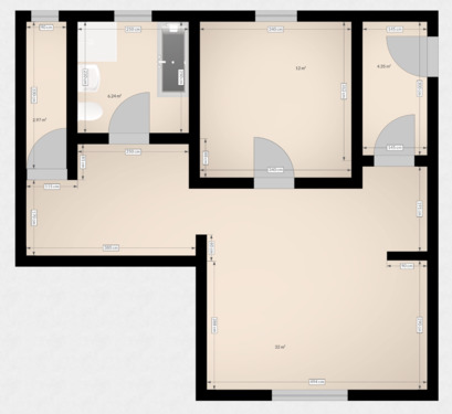 Foto - 2-Raum Wohnung zu vermieten - 430,00&nbsp;EUR Kaltmiete, ca.&nbsp; 57,00&nbsp;m&sup2;