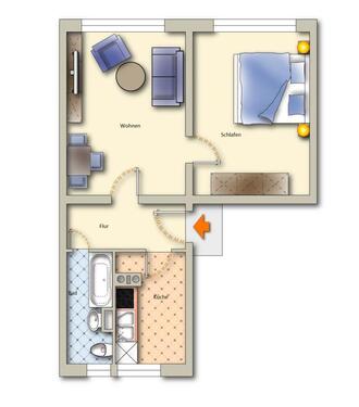 Foto - 2 Zimmer Etagenwohnung zur Miete in Freiberg