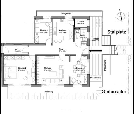 Foto - 4 Zimmer Terrassenwohnung zur Miete in Hamburg