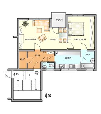 Foto - 2 Zimmer Etagenwohnung zur Miete in Remscheid
