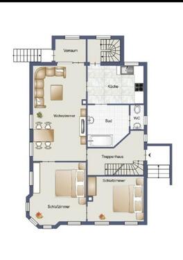 Foto - 3 Zimmerwohnung zu vermieten - 750,00&nbsp;EUR Kaltmiete, ca.&nbsp; 80,00&nbsp;m&sup2;