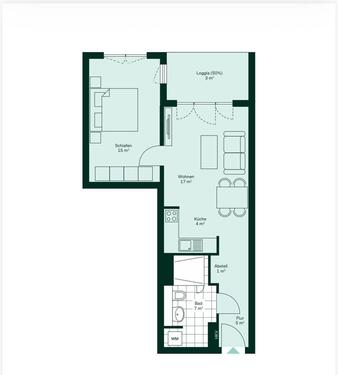 Foto - Barriere freie Zweizimmerwohnung 55 Quadratmeter