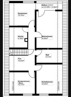 Foto - Helle 4-Zimmer Dachgeschosswohnung mit Balkon in Bad Schönborn