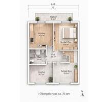 Mietwohnung 3- Zimmer im 1. OG mit großem Balkon - Mönchengladbach Nord