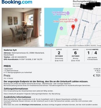Foto - Ferienwohnung Surfcup Sylt Westerland 2.-6.10.25 für 4 Personen