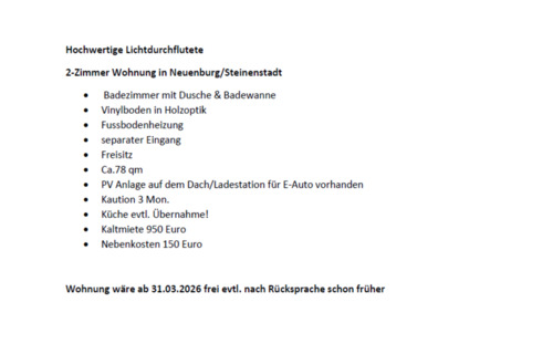 Foto - Hochwertige,lichtdurchflutete 2-Zimmer-Wohnung in Steinenstadt