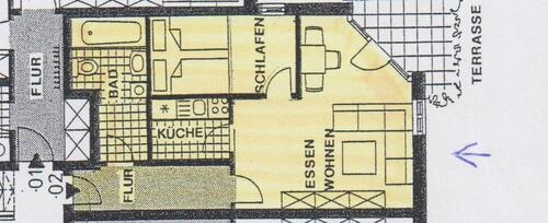 Foto - Möblierte 2 Zimmer Wohnung im EG mit Gartenanteil