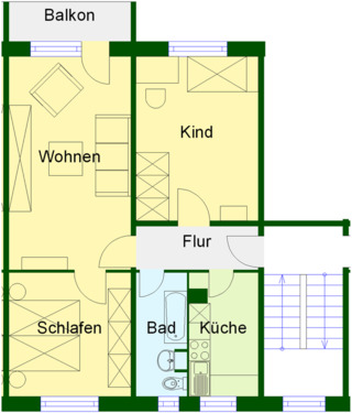 Foto - Etagenwohnung in Wernigerode zur Miete