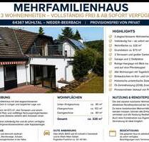 Freistehendes Haus mit drei geschlossenen Wohneinheiten - Mühltal