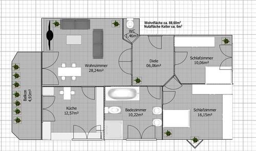 Foto - 3 Zimmer Etagenwohnung zur Miete in Kelkheim (Taunus)