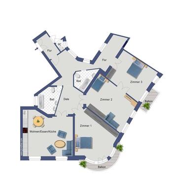 Foto - 4 Zimmer Etagenwohnung zur Miete in Dresden