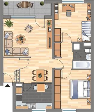 Foto - 3 Zimmer Etagenwohnung zur Miete in Braunschweig