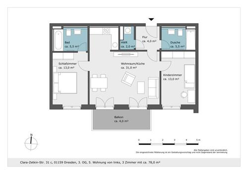 Foto - 3 Zimmer Etagenwohnung zur Miete in Dresden