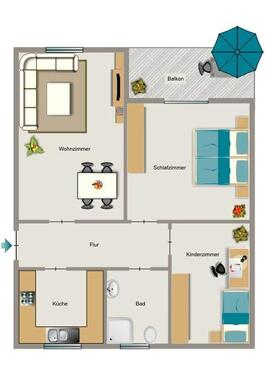 Foto - 3.5 Zimmer Erdgeschoßwohnung zur Miete in Herten