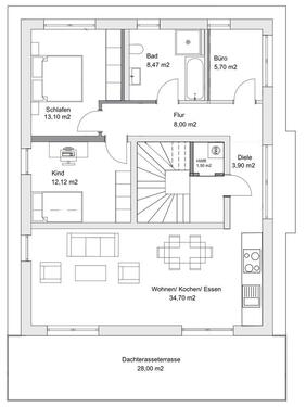 Foto - Tolle 4ZKB Penthousewohnung mit großer Terasse