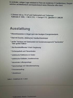 Foto - Etagenwohnung in Bernau am Chiemsee zur Miete