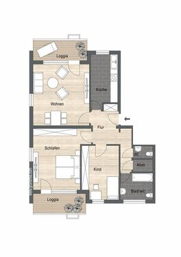 Foto - 3-Zimmer-Eigentumswohnung im Stadtteil Heidingsfeld