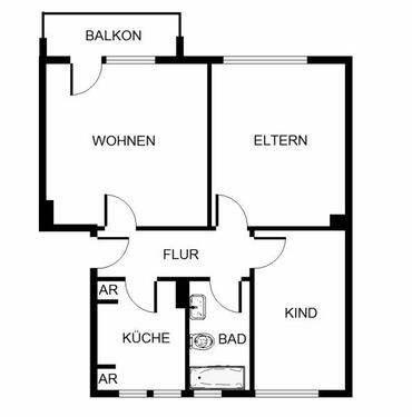 Foto - 3 Zimmer Etagenwohnung in Essen