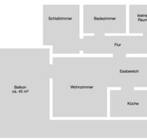 2 Zimmer Wohnung, 60 m² + 45 m² Balkon, Garage & Garten - Bad Wildungen