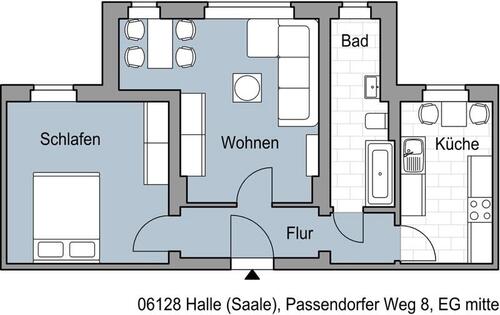 Foto - Etagenwohnung zur Miete in Halle (Saale)