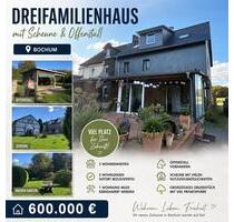DREIFAMILIENHAUS MIT SCHEUNE & OFFENSTALL IN BOCHUM