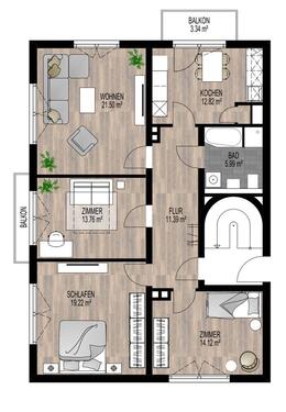 Foto - 4 Zimmerwohnung in zentraler Lage von Verden